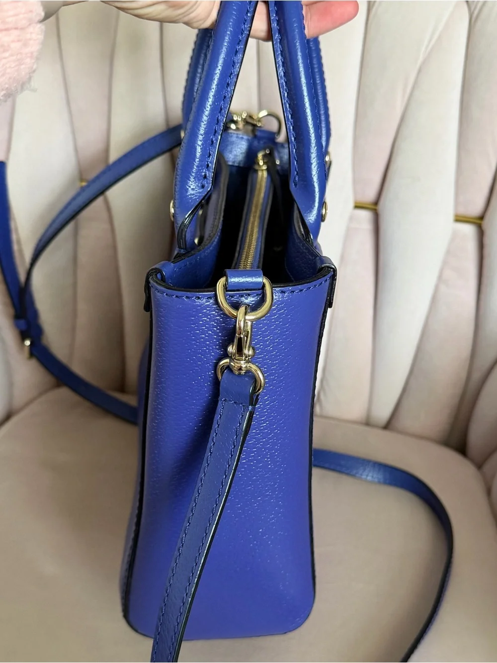 Kate Spade ♠️ Wellesley Quinn Blue Leather Satchel 💙
